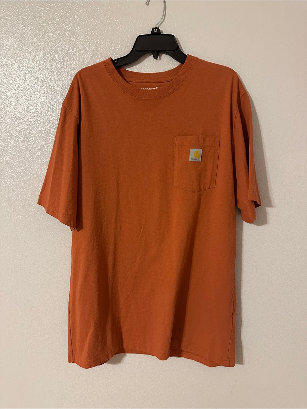 Carhartt Short-Sleeve Pocket Tee in Rust Orange